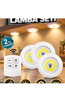 3 Lü Kablosuz Spot Led Işık Seti Uzaktan Kumandalı Ve Ayarlanabilir Diğer 3 Lü Kablosuz Spot Led Işık Seti Uzaktan Kumandalı Ve Ayarlanabilir Diğer