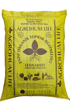 Agrohum Life 25 Kg'lık İşlenmiş Toz Leonardit Çuvalı