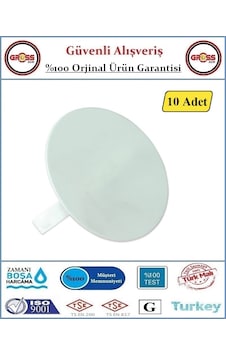 Buat Kapağı - Plastik - Beyaz - Düz - 10 Adet Buat Kapağı - Plastik - Beyaz - Düz - 10 Adet