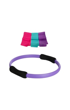 Spor Byfit Mor Pilates Çemberi ve 3 Lü Pilates Band Seti Spor Byfit Mor Pilates Çemberi ve 3 Lü Pilates Band Seti