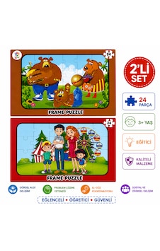 2 Li Set 24 Parça Frame Puzzle Eğitici Çocuk Yapboz Oyuncak Seti A 2 Li Set 24 Parça Frame Puzzle Eğitici Çocuk Yapboz Oyuncak Seti A