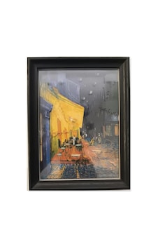 3d Katmanlı Gece Kafesi Sanat Tablosu Van Gogh Temalı Çerçeveli Hediyelik Dekoratif Masa Ve Duvar Panosu