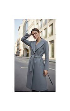 Moda Banuş Kadın Kuşaklı Cepli Yırtmaçlı Astarlı Tüylenmez Kaşe Kaban Gri Gümüş Moda Banuş Kadın Kuşaklı Cepli Yırtmaçlı Astarlı Tüylenmez Kaşe Kaban Gri Gümüş