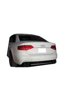 Audi A4 B8 2008 - 2012 S4 Arka Tampon Eki - Difüzör (Plastik)