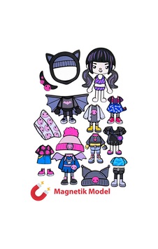 Toca Boca Kuromi Mıknatıslı Kıyafet Giydirme Seti