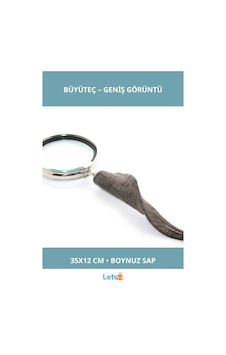Doğal Boynuz Saplı 35x12 Cm Estetik Büyük Büyüteç