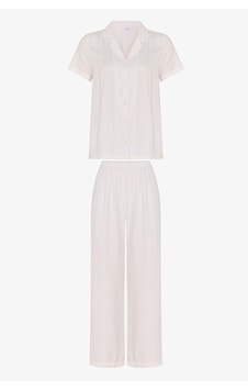 Penti Beyaz Sophia Saten Gömlek Pantolon Pijama Takımı Penti Beyaz Sophia Saten Gömlek Pantolon Pijama Takımı