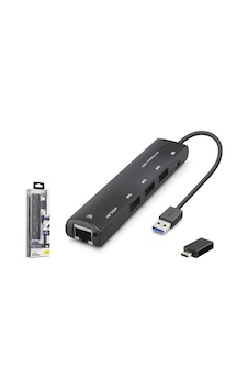 İetop Hdx7897 Usb Type-c 3.2 Gen1 Combo Hub Ethernet Gigabit 4 Port Siyah İetop Hdx7897 Usb Type-c 3.2 Gen1 Combo Hub Ethernet Gigabit 4 Port Siyah