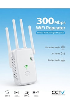 300 Mbps Wifi Güçlendirici - Dual Band 4 Antenli Menzil Genişletici - Wifi Repeater 300 Mbps Wifi Güçlendirici - Dual Band 4 Antenli Menzil Genişletici - Wifi Repeater
