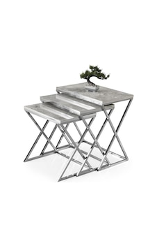 Çapraz Metal Ayak Kare Z 3'lü Zigon Sehpa Camlı 001 Çapraz Metal Ayak Kare Z 3'lü Zigon Sehpa Camlı 001