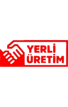 Yerli Üretim Araba Sticker 17x17 Cm Kırmızı Yerli Üretim Araba Sticker 17x17 Cm Kırmızı