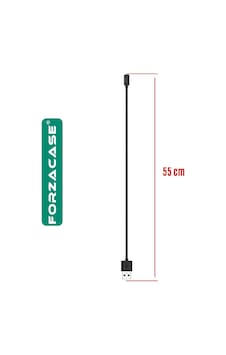 Forzacase Xiaomi Redmi Watch 3 Active Uyumlu Usb Manyetik Şarj Kablosu 55 Cm - Fc017 Siyah Forzacase Xiaomi Redmi Watch 3 Active Uyumlu Usb Manyetik Şarj Kablosu 55 Cm - Fc017 Siyah