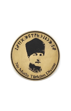 Atatürk Deri Peç Ne Mutlu Türküm Diyene- Arma - Askeri Patch Çok Renkli Atatürk Deri Peç Ne Mutlu Türküm Diyene- Arma - Askeri Patch Çok Renkli
