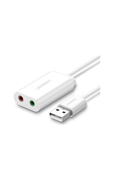 Ugreen Harici 3.5 Mm Usb Ses Kartı, Beyaz Sku: Zeus8690010091314