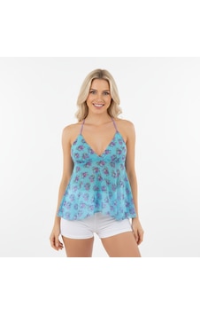 Bonbon Kadın Transparan Tül Babydoll Bb2084 Mavi Bonbon Kadın Transparan Tül Babydoll Bb2084 Mavi