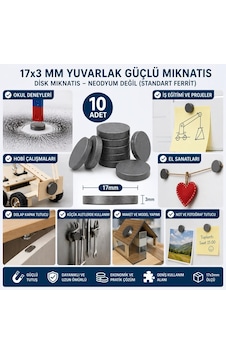 10 Adet Mıknatıs 17x3 Mm Yuvarlak Güçlü Mıknatıs D Cpr-8815-f3ebf 10 Adet Mıknatıs 17x3 Mm Yuvarlak Güçlü Mıknatıs D Cpr-8815-f3ebf