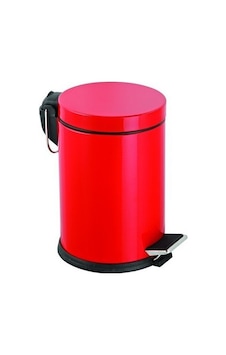 Pedallı Kırmızı Çöp Kovası 5 Lt Kırmızı
