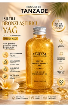 Produkt By Tanzade Gold Shimmer Işıltılı Bronzlaştırıcı Vücut Yağı 100 Ml