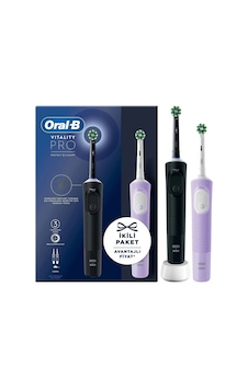 Oral-b D103 Vitality Pro Cross Action Şarjlı Diş Fırçası 2'li Avantaj Paketi - Siyah / Lila Oral-b D103 Vitality Pro Cross Action Şarjlı Diş Fırçası 2'li Avantaj Paketi - Siyah / Lila