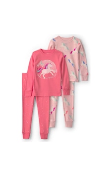 Carter's Kız Bebek 4'lü Baskılı Pijama Takımı Pembe 1w132610