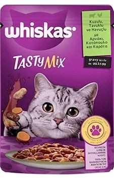 Whiskas Tastymix Kuzu & Tavuk & Havuçlu Yetişkin Kedi Maması 12 x 85 G