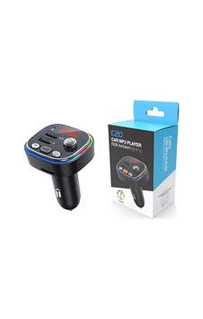 Erdo Ticaret Rgb Renkli Araba Fm Mp3 Çalar Kablosuz Bluetooth 5.0 C20 Erdotıca Standart