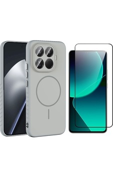Vendas Xiaomi 15t Pro Kılıf M-safe Şarj Özellikli Zore Tea Kapak + Cam Ekran Koruyucu Gümüş Vendas Xiaomi 15t Pro Kılıf M-safe Şarj Özellikli Zore Tea Kapak + Cam Ekran Koruyucu Gümüş