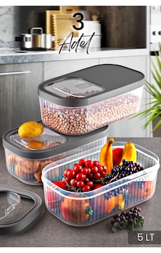 3'lü Etiketli 5 Litre Kayar Kapaklı Deterjan Tablet Saklama Çizgili Kutusu- Erzak Bakliyat Kabı Seffaf Multibox 3'lü Etiketli 5 Litre Kayar Kapaklı Deterjan Tablet Saklama Çizgili Kutusu- Erzak Bakliyat Kabı Seffaf Multibox