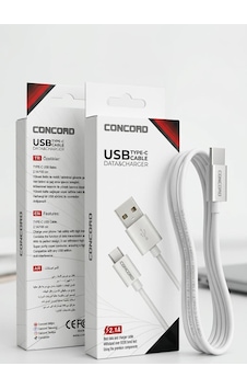 Concord Type-c Hızlı Şarj Ve Data Kablosu 2.1a 100 Cm Beyaz Usb Kablo 1 Metre Concord Type-c Hızlı Şarj Ve Data Kablosu 2.1a 100 Cm Beyaz Usb Kablo 1 Metre