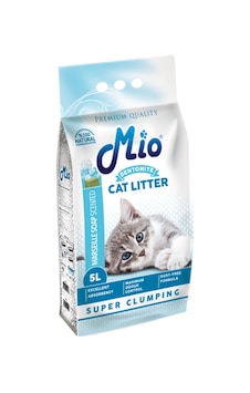 Mio Marsilya Sabun Kokulu Kalın Topaklaşan Bentonit Kedi Kumu 5 L