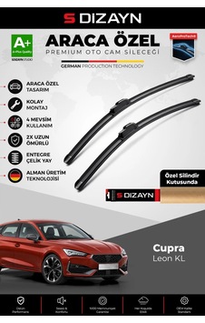 S-dizayn Cupra Leon Kl Ön Cam Silecek Seti 2020 Üzeri Premium Araca Özel 65-45 Cm A+ Kalite Aocs-172