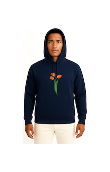 Bahriyeli Collection Kapüşonlu Hollanda Lale Göğüs Baskılı Unisex Sweatshirt Lacivert Bahriyeli Collection Kapüşonlu Hollanda Lale Göğüs Baskılı Unisex Sweatshirt Lacivert