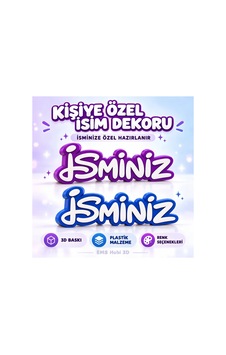 Kişiye Özel 3d İsim Dekoru Kişiye Özel 3d İsim Dekoru
