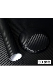 3D Karbon Folyo Siyah Hava Kanallı