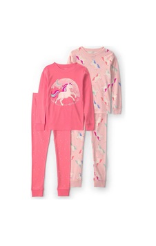 Carter's Kız Çocuk 4'lü Baskılı Pijama Takımı Pembe 3w133310