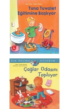 Tuna Tuvalet Eğitimine Başlıyor, Çağlar Odasını Topluyor-2 Kitap Bir Arada