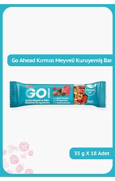Go Ahead Kırmızı Meyveli Kuruyemiş Bar 35g X 18 Go Ahead Kırmızı Meyveli Kuruyemiş Bar 35g X 18