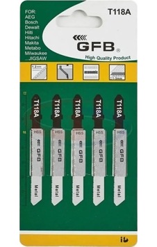 T118a - Metal Dekupaj Testeresi 5 Li Paket T118a - Metal Dekupaj Testeresi 5 Li Paket