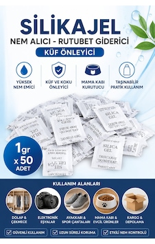 50 Adet 1 Gram Nem Alıcı Silikajel , Rutubet Giderici Küf Önleyici Mama Kabı Kurutucu Silika Jel 50 Adet 1 Gram Nem Alıcı Silikajel , Rutubet Giderici Küf Önleyici Mama Kabı Kurutucu Silika Jel