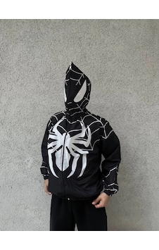 Tarzyeri Unisex Uzun Kollu Kapşonlu Rüzgarlik - Siyah 001 Tarzyeri Unisex Uzun Kollu Kapşonlu Rüzgarlik - Siyah 001