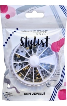 Elegant Touch Stylist Nail Art Taş Seti Siyah-sarı Farklı Desenlerde 240 Adet Elegant Touch Stylist Nail Art Taş Seti Siyah-sarı Farklı Desenlerde 240 Adet