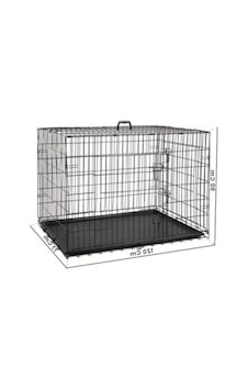 Siyah Metal Kedi Ve Köpek Kafesi, 120x75x84 Cm Siyah Metal Kedi Ve Köpek Kafesi, 120x75x84 Cm