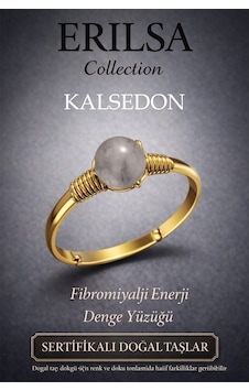 Sertifikalı Fibromiyalji Yüzüğü Kalsedon Taşı Ayar Çok Renkli Sertifikalı Fibromiyalji Yüzüğü Kalsedon Taşı Ayar Çok Renkli