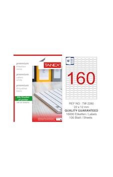 Tanex Tw-2280 Laser Etiket 22 X 12 MM Tanex Tw-2280 Laser Etiket 22 X 12 MM