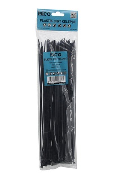 Siyah 3.6x300mm Plastik Cırt Kelepçe 100pcs Go53/1395 Siyah 3.6x300mm Plastik Cırt Kelepçe 100pcs Go53/1395