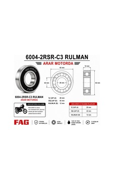 6004-2rsr-c3 Rulman-bilya Fag - Arr6004fag 6004-2rsr-c3 Rulman-bilya Fag - Arr6004fag