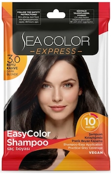 Sea Color Express Amonyaksız Şampuan Saç Boyası 30 Ml 3.0 Numara Koyu Kahve Sea Color Express Amonyaksız Şampuan Saç Boyası 30 Ml 3.0 Numara Koyu Kahve