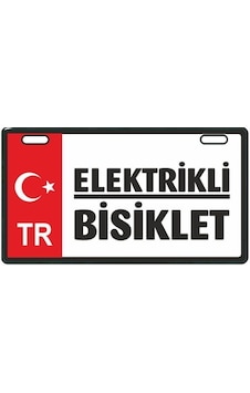Kırmızı Elektrikli Bisiklet E-bike Plakalık