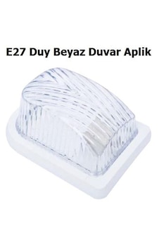 10 Adet E27 Duy Beyaz Duvar Aplik Beyaz Beyaz