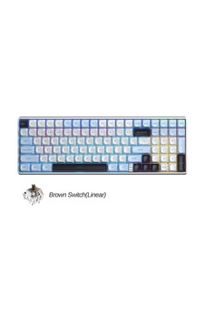 Aula S100 Pro Mekanik Gaming Oyuncu Klavyesi Brown Switch Hot Swap Rgb Bluetooth Kablolu Kablosuz 3 Mod Buz Mavisi